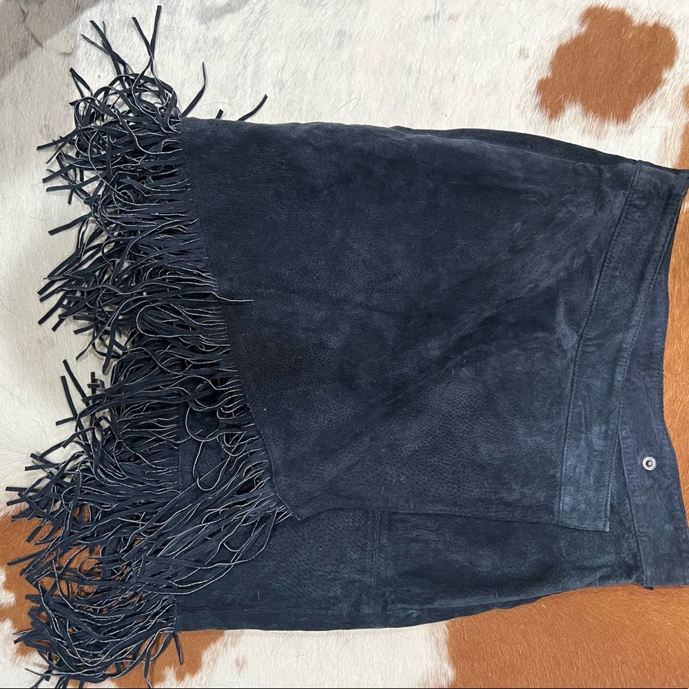 TART. Suede midi skirt!